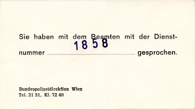 Walter Glöckel - Dienstnummer 1858